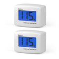 DROK Electric Voltage Testers 2pcs, AC 80-300V LCD Display Flat Plug Voltmeter Electrical Outlet Tester Plug in Digital Voltage Meter