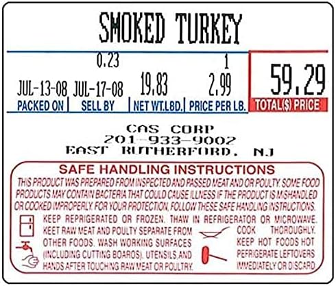 VisionTechShop LST-8030 Printing Scale Label, 58 x 50 mm, Non-UPC/Safe Handling, 12 Rolls Per Case