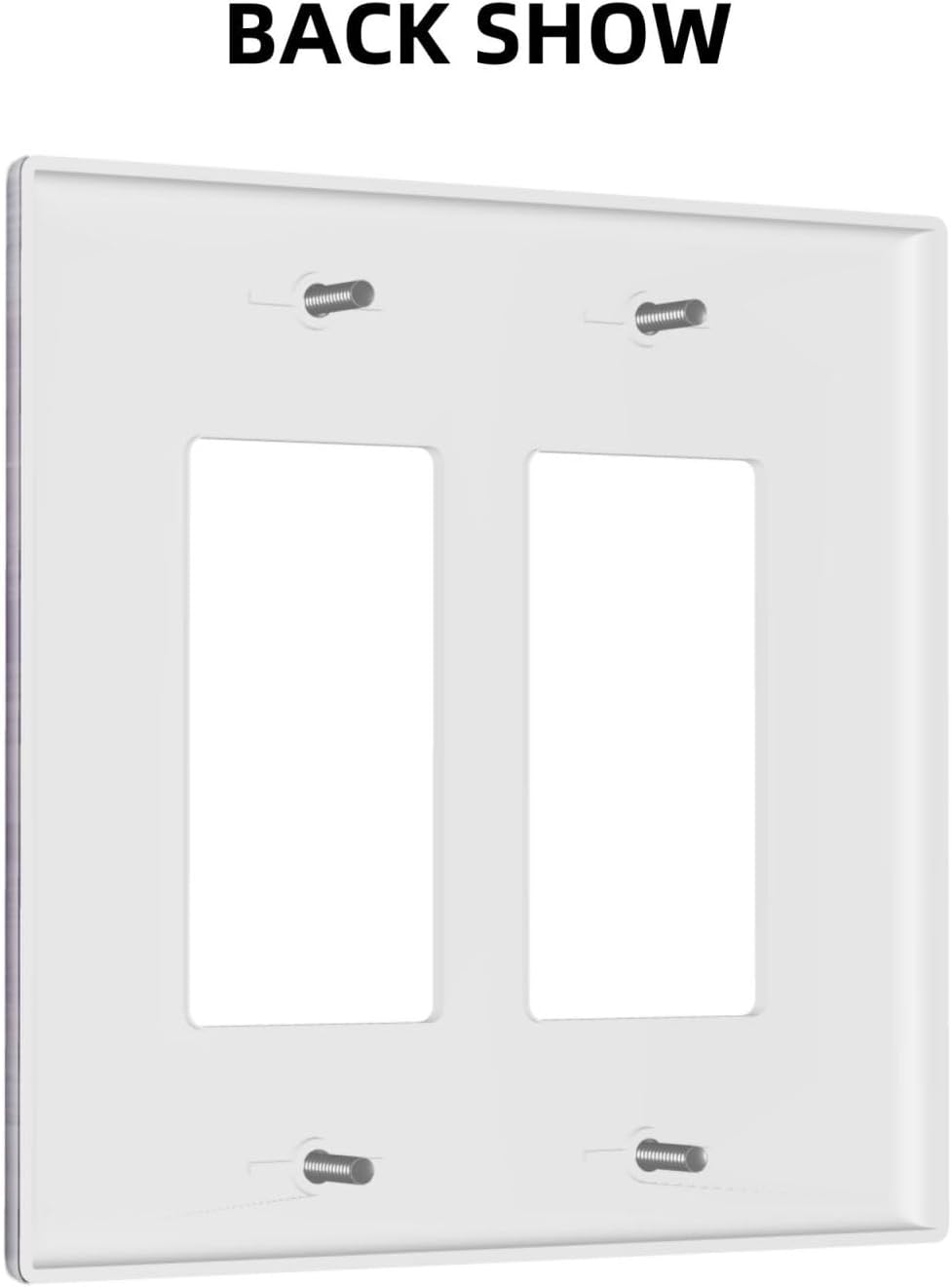 Decorative Outlet Covers Rustic Purple Daisy Grey Flowers 2 Gang Wall Plate Double Rocker Two Switch Wall Cover Plate Light Switch Cover Plate Faceplate for Country Bedroom Home Decor