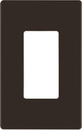 LIDER Matte Finish Decorator Switch Cover, Screwless Wall Plate, Mid-Size 1-Gang 4.88" x 3.11", Unbreakable Polycarbonate Thermoplastic, UL Listed, LSWP-31M-BR, Brown