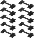 Renovators Supply Manufacturing Black Iron Gate Flip Latch 12" Large Antique Two Sided Flip Locks Rust Resistant Powder Coated Barn Door and Fence Gate Latches with Hardware Pack of 10