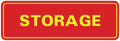 Standard STORAGE Door/Wall Sign - Red/Yellow - Large (1 Pack)