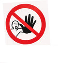 5pcs No Admittance Warning Signs Self-Adhesive Safety Decals Caution Stickers for Factories Construction Sites and Hazardous Areas Vinyl