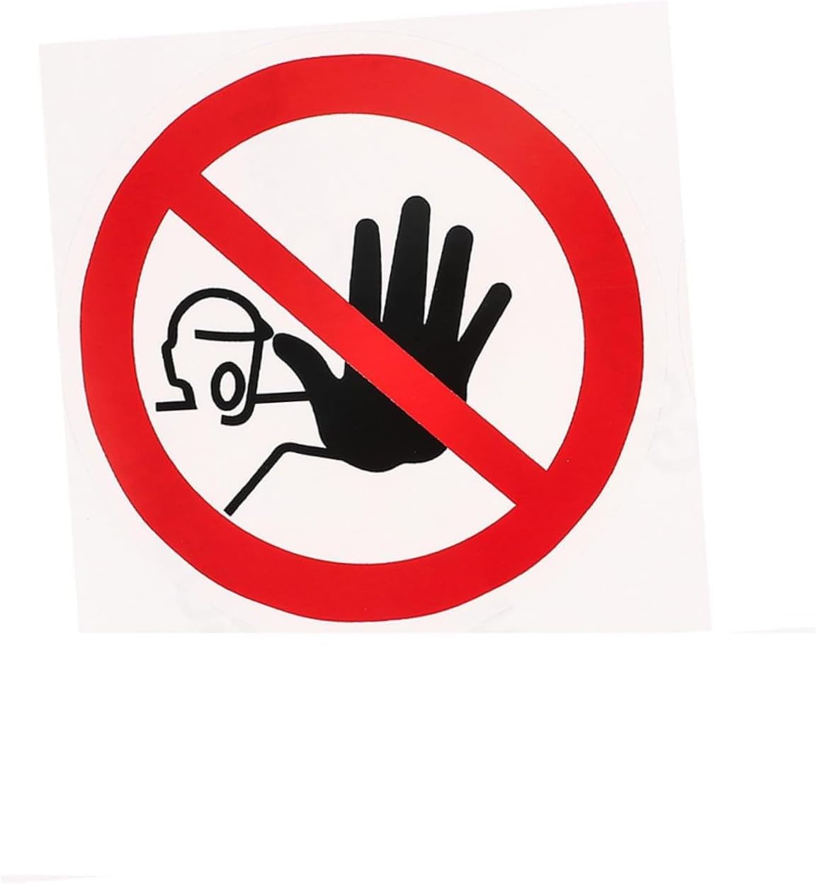 5pcs No Admittance Warning Signs Self-Adhesive Safety Decals Caution Stickers for Factories Construction Sites and Hazardous Areas Vinyl