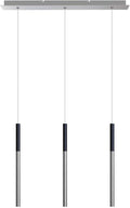 ALTAIR 3 Mini Pendant Lighting Black-Nickel - LED Hanging Light Fixture for Kitchen Island, Bar, Foyer - Cluster Pendants - Dimmable, Adjustable Wire, Lamp Bulb Included