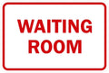 Signs ByLITA Classic Framed Waiting Room (White/Red) - Large