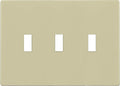 ENERLITES Screwless Triple Toggle Switch Wall Plate, Child Safe Light Switch Cover, Standard Size 3-Gang 4.68" x 6.53", Unbreakable Polycarbonate Thermoplastic, UL Listed, SI8813-I, Glossy, Ivory
