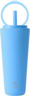 REDUCE Halo 32 oz Stainless Steel Vacuum Insulated Tumbler - Spill Proof Travel Mug with Flip Handle Lid - Keeps Drinks Cold for 32 Hrs - Dishwasher Safe - Cupholder Friendly - Oahu Blue