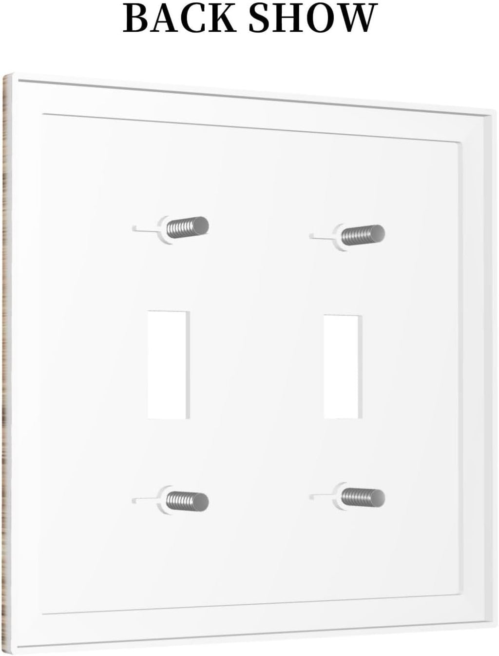 Decorative Switch Plates Vintage Rustic Brown Wood Grain 2 Gang Double Toggle Outlet Light Switch Cover Wall Plate Electrical Faceplate for Bedroom Farmhouse Decor
