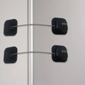 Heavy Duty Refrigerator Lock Cabinet Locks Child Safety Cabinet Locks Combination Fridge Lock for Cabinets Drawers Refrigerator (Black - 2Pack)