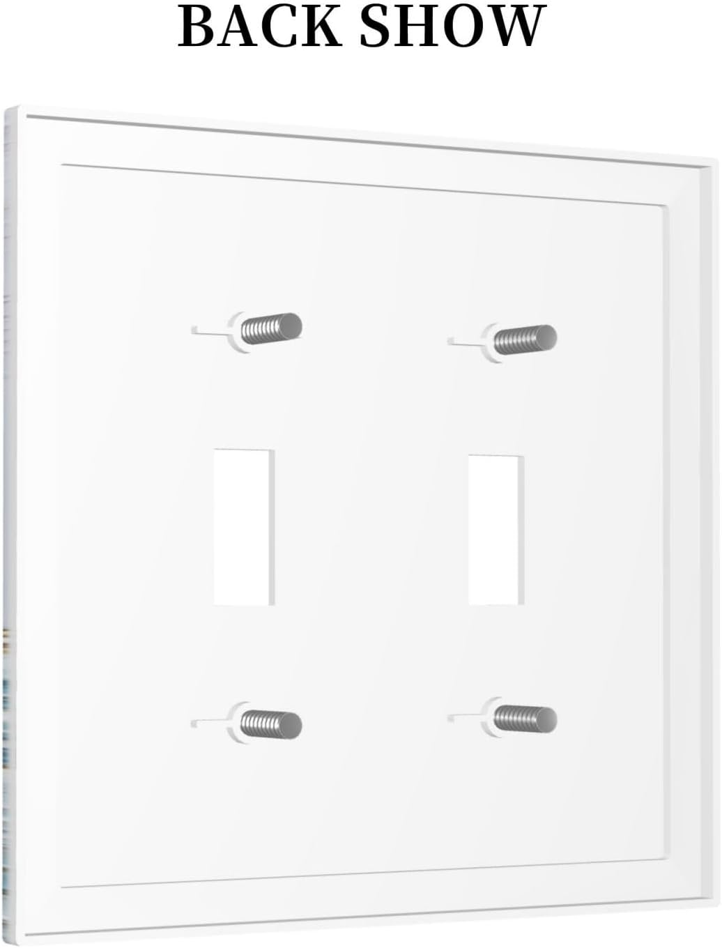 Decorative Switch Plates The Great Wave Off Kanagawa With Sakura 2 Gang Double Toggle Outlet Light Switch Cover Wall Plate Electrical Faceplate for Bedroom Bathroom Decor