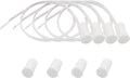 4PCS Recessed Wired Security Window Door Contact Sensor, Normally Closed NC, Door Alarm Magnetic Reed Switch with 2 Wire, ABS White, RC-33