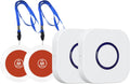 Wireless Caregiver Pager Dual Receiver Home Alert System with Emergency Call Bell SOS Buzzer Buttons for Elderly Parents 1000+ Feet Range 38 Melodies AB Buttons No Monthly Fee 2RX+2TX White