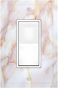 Decorative Outlet Covers Pink Jade Marble Granite 1 Gang Single Rocker Light Switch Cover Plate Wall Plates Gfci Faceplate For Bathroom Kitchen Decor