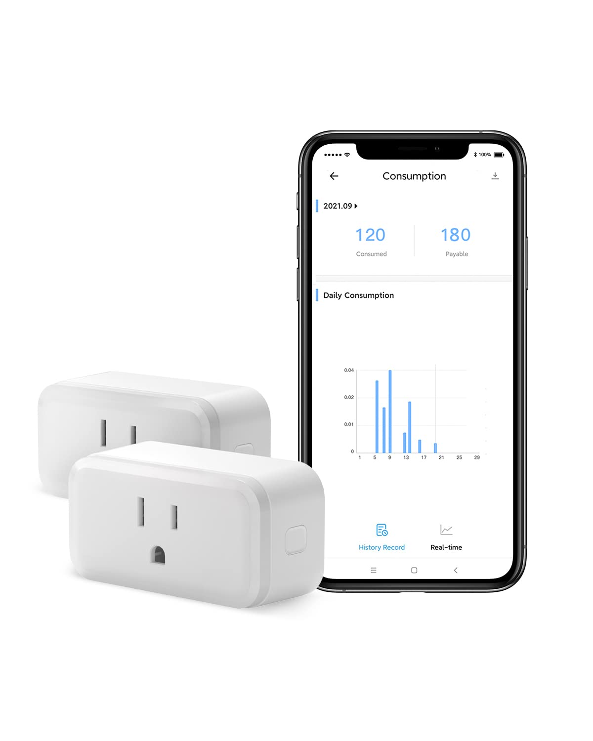 SONOFF S40 WiFi Smart Plug with Energy Monitoring, 15A Smart Outlet Socket ETL Certified, Work with Alexa& Google Home, IFTTT Supporting, 2.4Ghz WiFi Only (2-Pack)