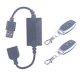 DC 3.6V-24V 5V USB Wireless Remote Control Switch 433MHz 2 Transmitter 1 Receiver 12V Remote Switch ON Off for LED Light, Strip Fan Camera DIY Toys (USB 3.6V-24V/ 2* Controller)