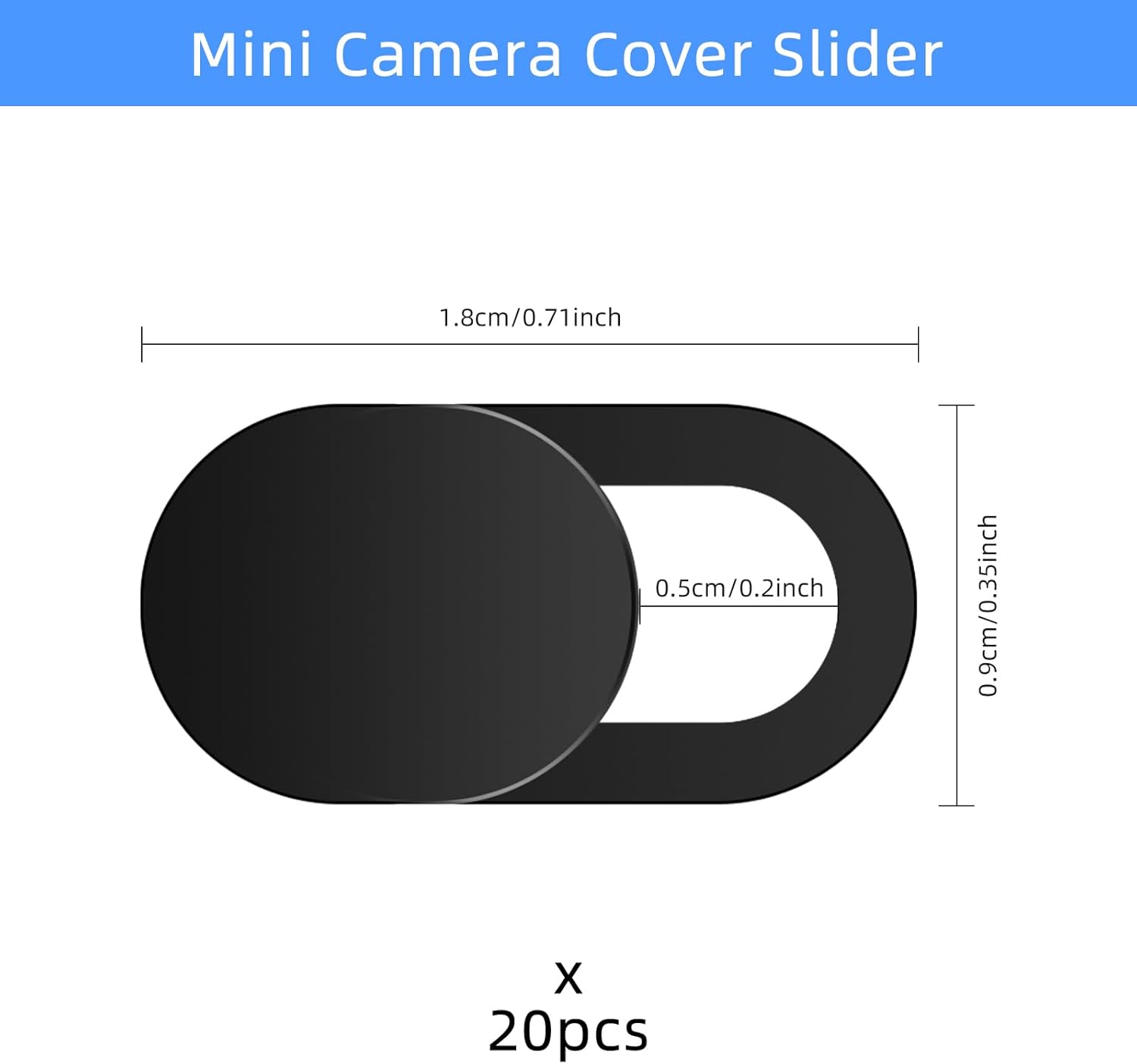 20PCS Laptop Camera Cover Sliders, Webcam Cover Slider, Phone Camera Cover and Webcam Cover Slider for Computers, Smartphones