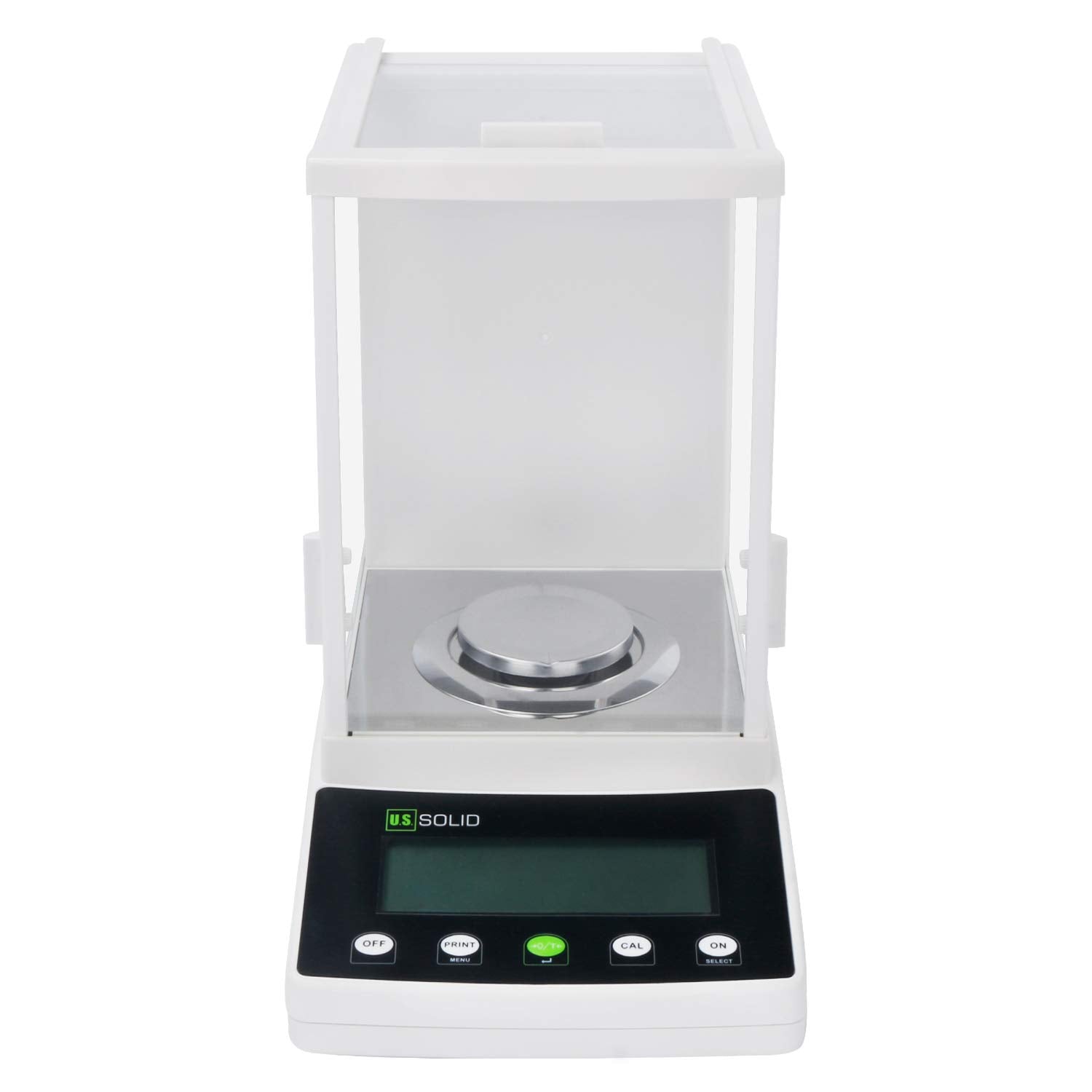 U.S. Solid 0.1mg Analytical Balance, 120g x 0.0001g, Lab Electronic Scale with Automatic Internal Calibration, Electromagnetic Transducer, RS232, Overload Protection, Piece Counting, 4 Weighing Units