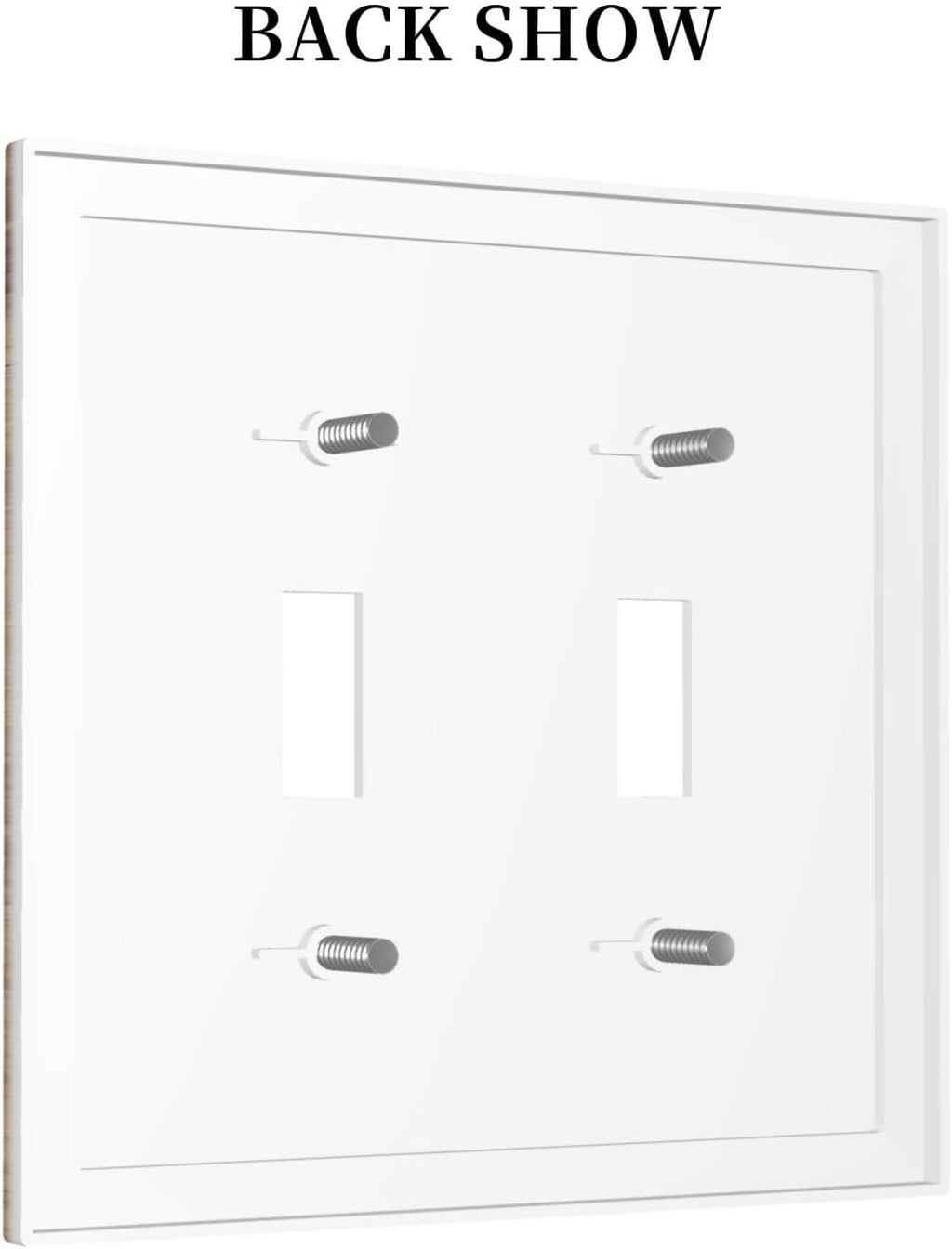 Decorative Switch Plates Rustic Brown Wood Grain 2 Gang Double Toggle Outlet Light Switch Cover Wall Plate Electrical Faceplate for Farmhouse Kitchen Decor