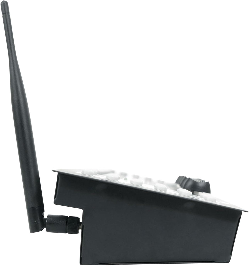 Rockville ROCKFORCE W2 192-Channel Wireless 2.4GHz DMX Lighting Controller, Built-In Transmitter, Music Triggering, Programmable Scenes, for DJs and Stage Lighting