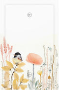Light Switch Cover Plate Colorful Floral Watercolour Cuddly Bird 1 Gang No Device Blank Electrical Wall Plates Faceplate Decorative Switch Plate For Bed Room Living Room Decor