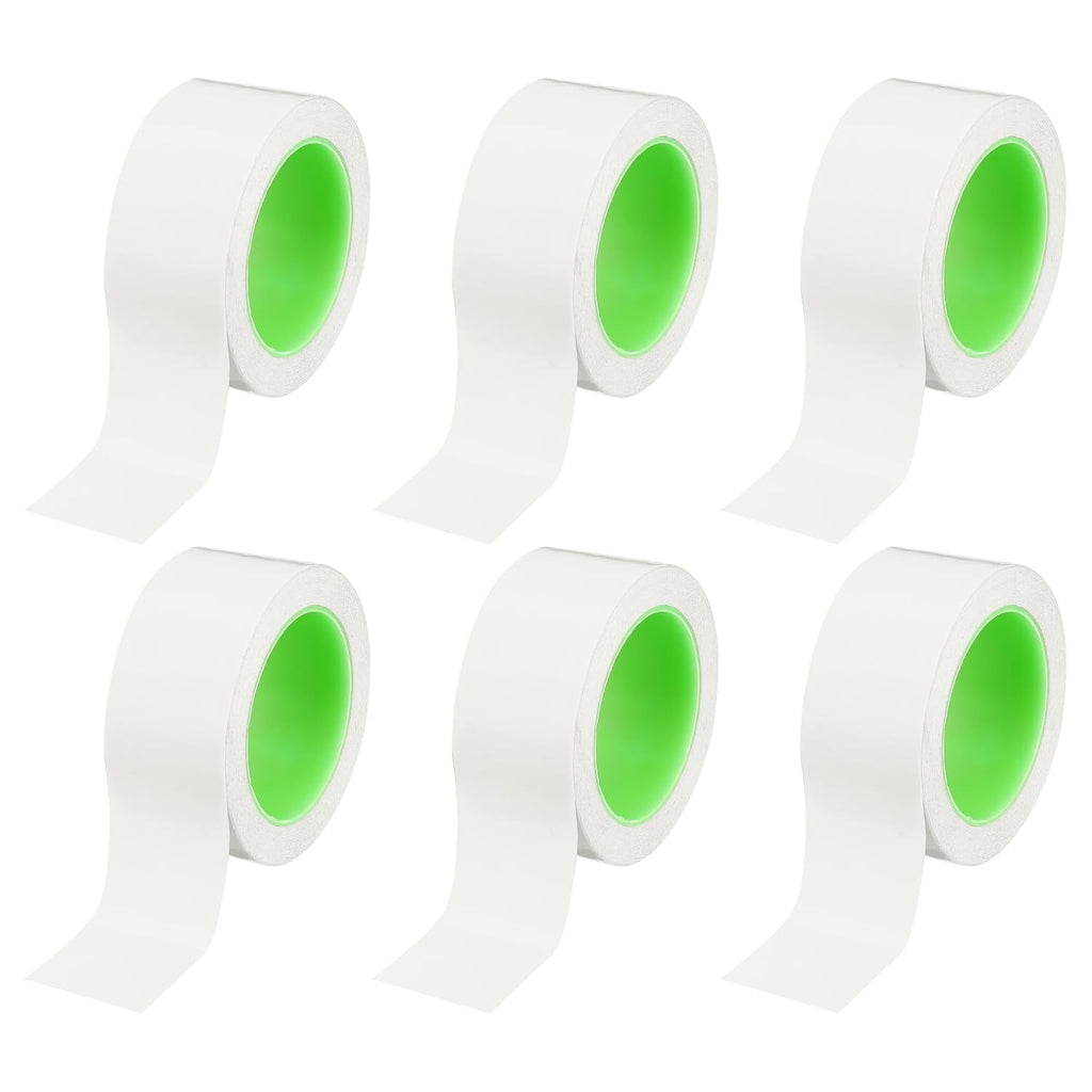 PATIKIL Floor Marking Tape 2 Inch x 110 Ft, 6 Pcs Self-Adhesive Warning Safety Tape Caution Stripe for Walls Floors Pipes Equipment Outdoor, White