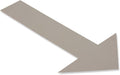 Mighty Line Solid Arrows Directional Sticker Sign Floor Marking Tape for Safety, Caution, Warning, Heavy-Duty, Peel and Stick, Adhesive, Industrial Quality, Gray, 10" by 6", Pack of 50