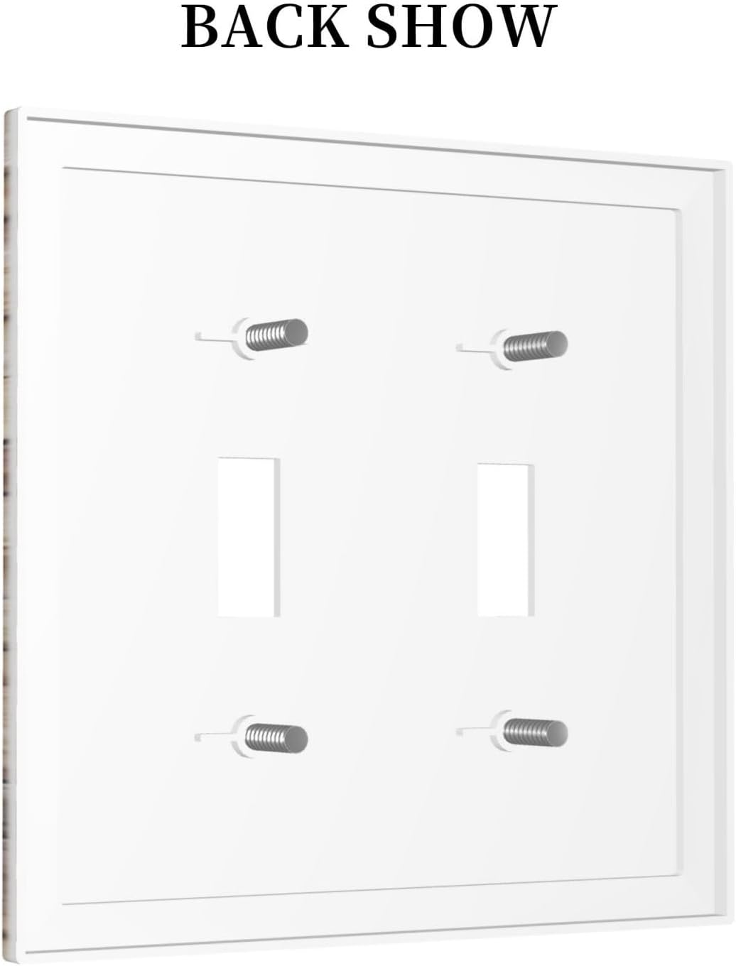 Decorative Switch Plates Stone Textured Brown Brick Natural Stone 2 Gang Double Toggle Outlet Light Switch Cover Wall Plate Electrical Faceplate For Farmhouse Cabin Decor