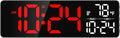 Large LED Digital Wall Clock with Date, Temperature, Auto-Brightness, Auto-DST | Big Digital Clock for Bedroom, Desk, Classroom, Living Room, Kitchen, Office, Gym, Farmhouse, Xmas Gift for Seniors