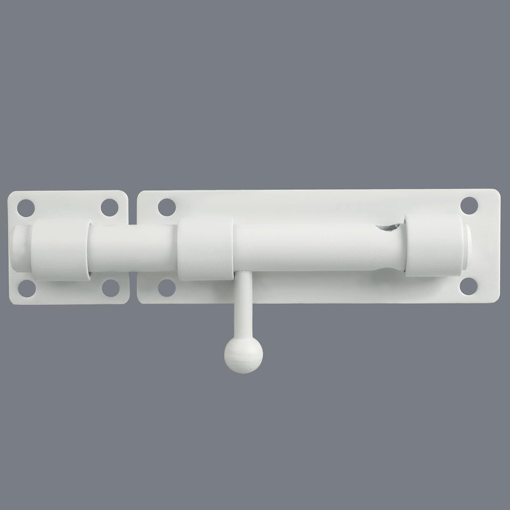 Alise 6 inch Barrel Bolt Latch,Slide Bolt Latch,Heavy Duty Solid SUS304 Stainless Steel Slide Lock for Wooden Fence,Barn Door,Interior or Outdoor Door White MS8000-W