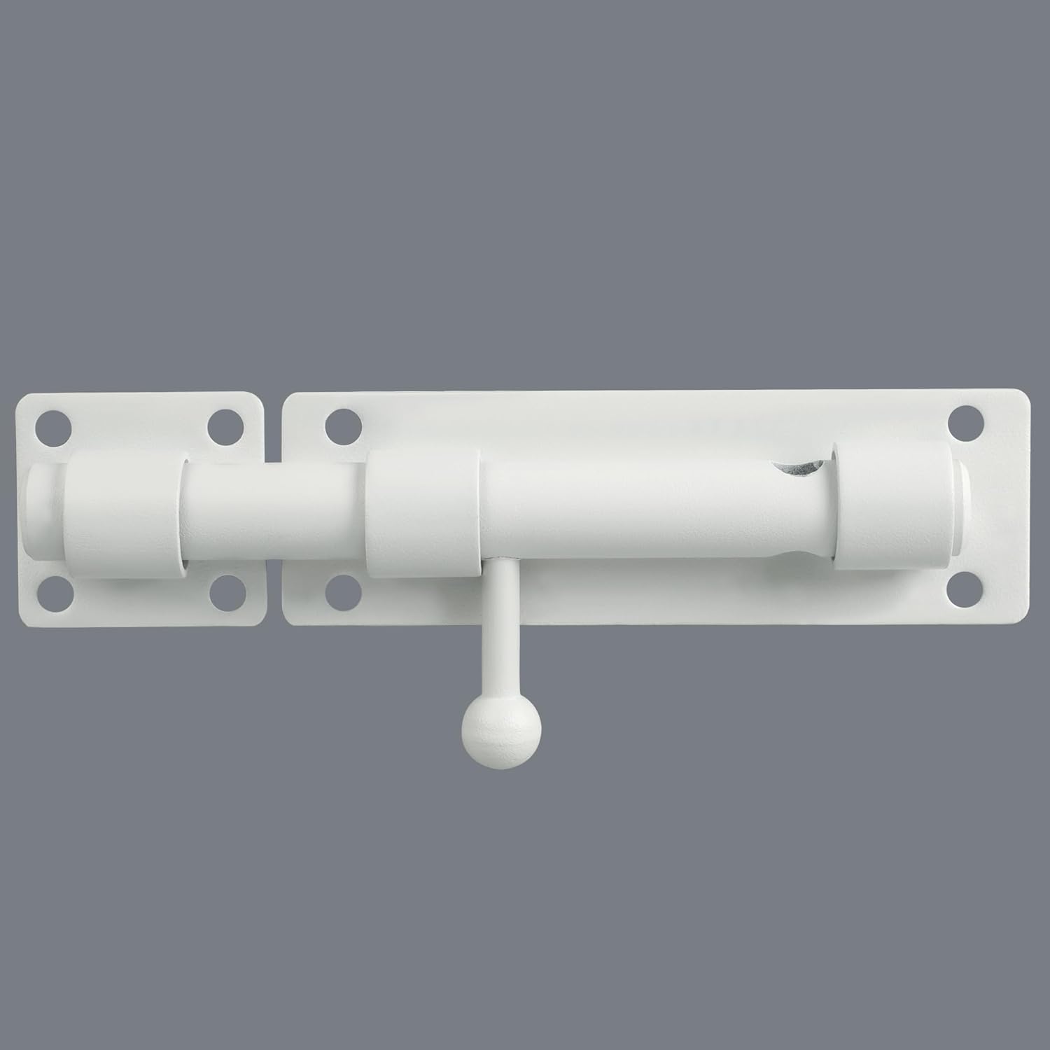 Alise 6 inch Barrel Bolt Latch,Slide Bolt Latch,Heavy Duty Solid SUS304 Stainless Steel Slide Lock for Wooden Fence,Barn Door,Interior or Outdoor Door White MS8000-W