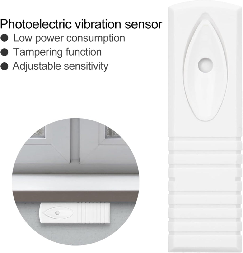 Wired Photoelectric Vibration Alarm Sensor, Home Security Detector Alarm Sensor, Wired Smart Glass Break Detector for Providing Rugged Data Protection