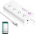 XENON Smart Plug Power Strip，Surge Protector with 4 Individually Controlled Smart Outlets, Voice Control,4 USBs (incl. 20W USB-C), Compatible with Alexa and Google Home,5Ft Extension Cord