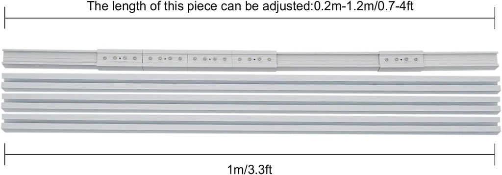 Motorized Curtain Track Kit with Remote & Smartphone App - Compatible with Alexa & Google Home, DIY Electric Curtain Rod for Smart Home, White, 7-14ft Adjustable Length, 88lbs Capacity
