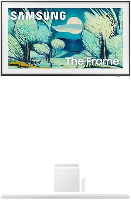 Samsung 65-Inch Class The Frame LS03F 4K QLED Smart TV (2025 Model) Modern Frame Design + SAMSUNG S801D 3.1.2ch Soundbar w/Wireless Dolby Atmos Audio, Ultra Slim Design, Q-Symphony, HW-S801D/ZA