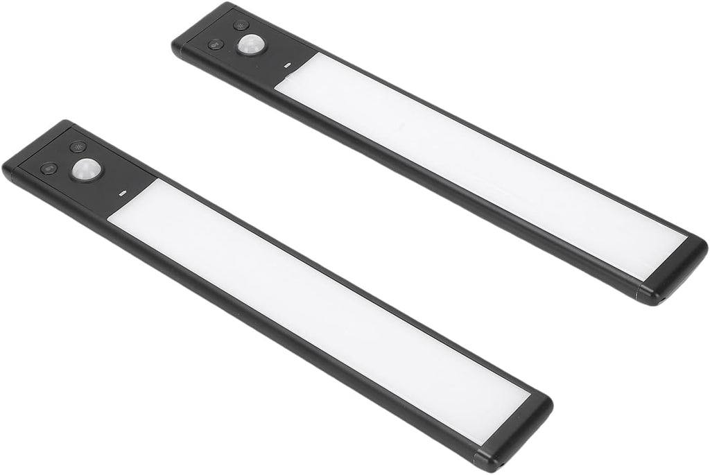 2pcs Under Cabinet Lights Rechargeable LED Motion Sensor Lights Indoor Magnetic Closet Lamps for Kitchen Stick On 3 Color