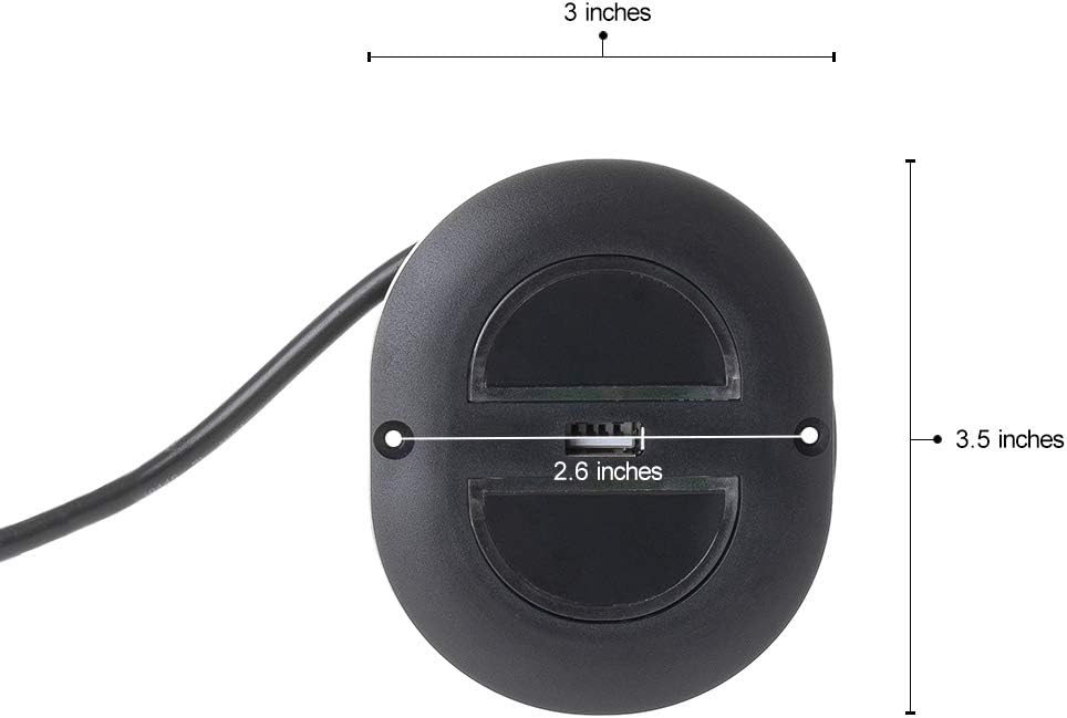 Fruhdi Oval 2 Button 5 Pin Switch Remote Control Replacement with USB and Blue Light for Power Recliner Electric Chairs Bed