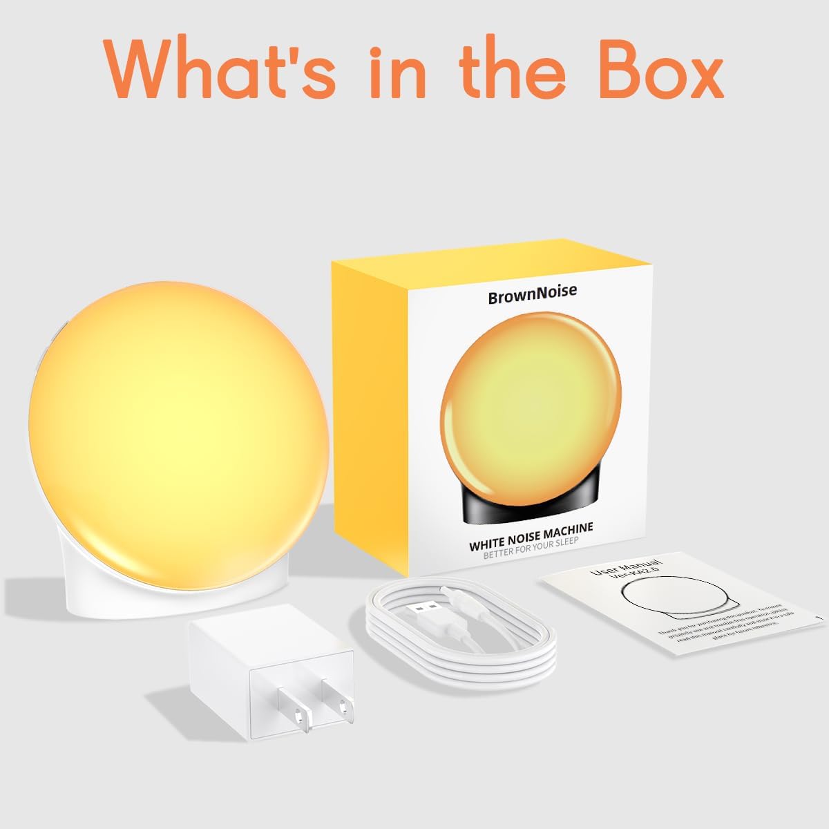 Brown Noise Sound Machine with 30 Soothing Sounds Sleep Machine 12 Colors Night Light White Noise Machine 36 Volume Levels 4 Timers and Memory Function 10 Adjustable Brightness for Baby Adults Kids
