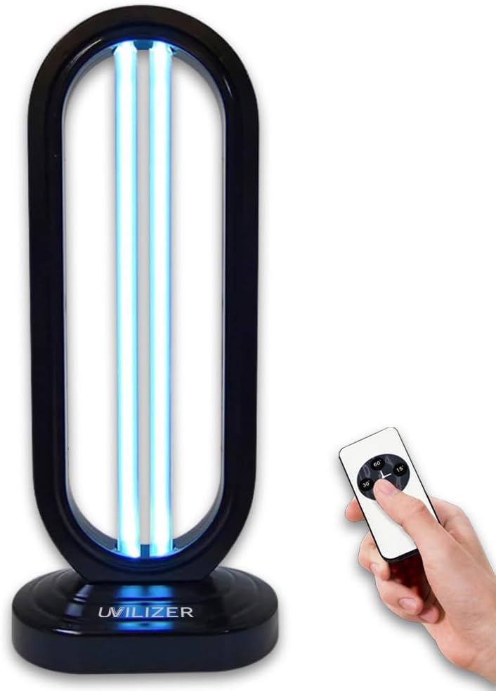 In My Bathroom UVILIZER Tower - UV Light Sanitizer & Ultraviolet Home Desinfection Lamp (UV-C Cleaning Device for Home, Office, Room | Kills 99.9% of Dust Mites, Mold, Bed Bugs and Viruses | USA)