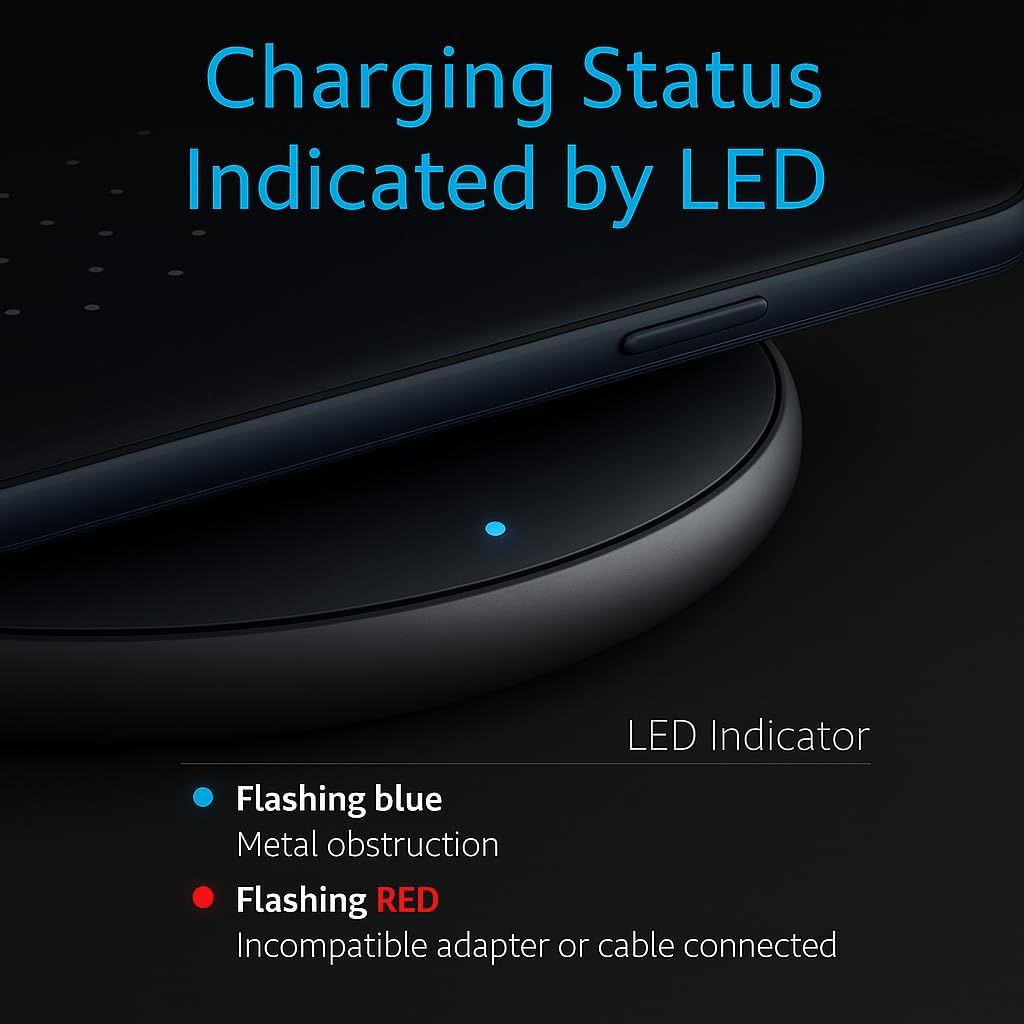 2Pcs Wireless Charger,15W Max Wireless Charging Pad Compatible with iPhone16/16Plus/16Pro /iPhone15/15Pro/15Plus/iPhone14/iPhone13/12/11/X/XR/XS/SE/8,Samsung Galaxy S25/S24/S23/S22/S21/S20/S10 (Black)