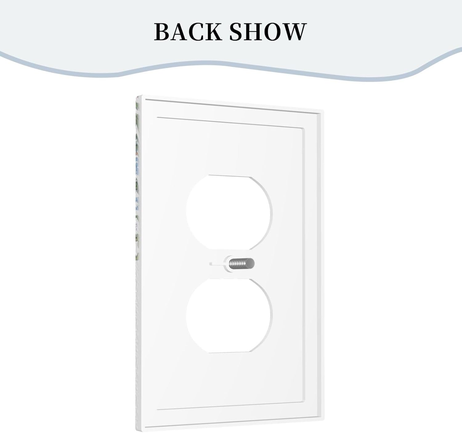 Decorative Outlet Covers Retro Morris Strawberry Rustic Plant Bird 1 Gang Duplex Light Switch Cover Plate Wall Plates for Electrical Outlets Switchplate Faceplate