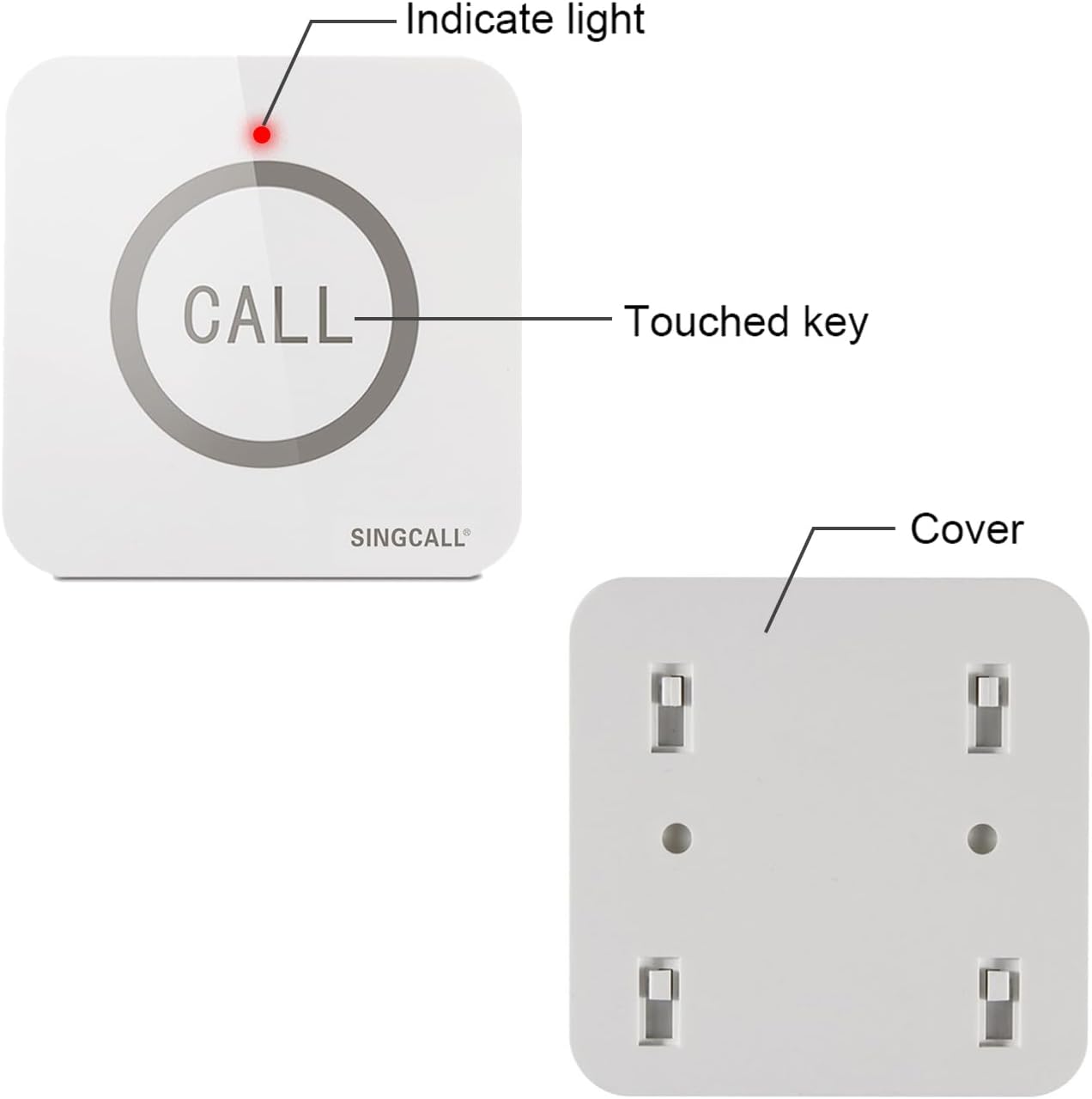 SINGCALL Restaurant Pager System Waiter Calling System Pagers and Beepers for Kitchen,Fast Food,Hotel,Restaurants,Cafe,Bar to Call Waiters 2 Waterproof Wireless Call Buttons