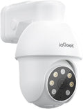 ieGeek 5MP POE Camera, Outdoor Security IP Camera with 355° Pan/90° Tilt, Wired Security Cameras for Home Surveillance, AI Detection, Auto Tracking, 2-Way Audio, Night Vision, 24/7 Recording