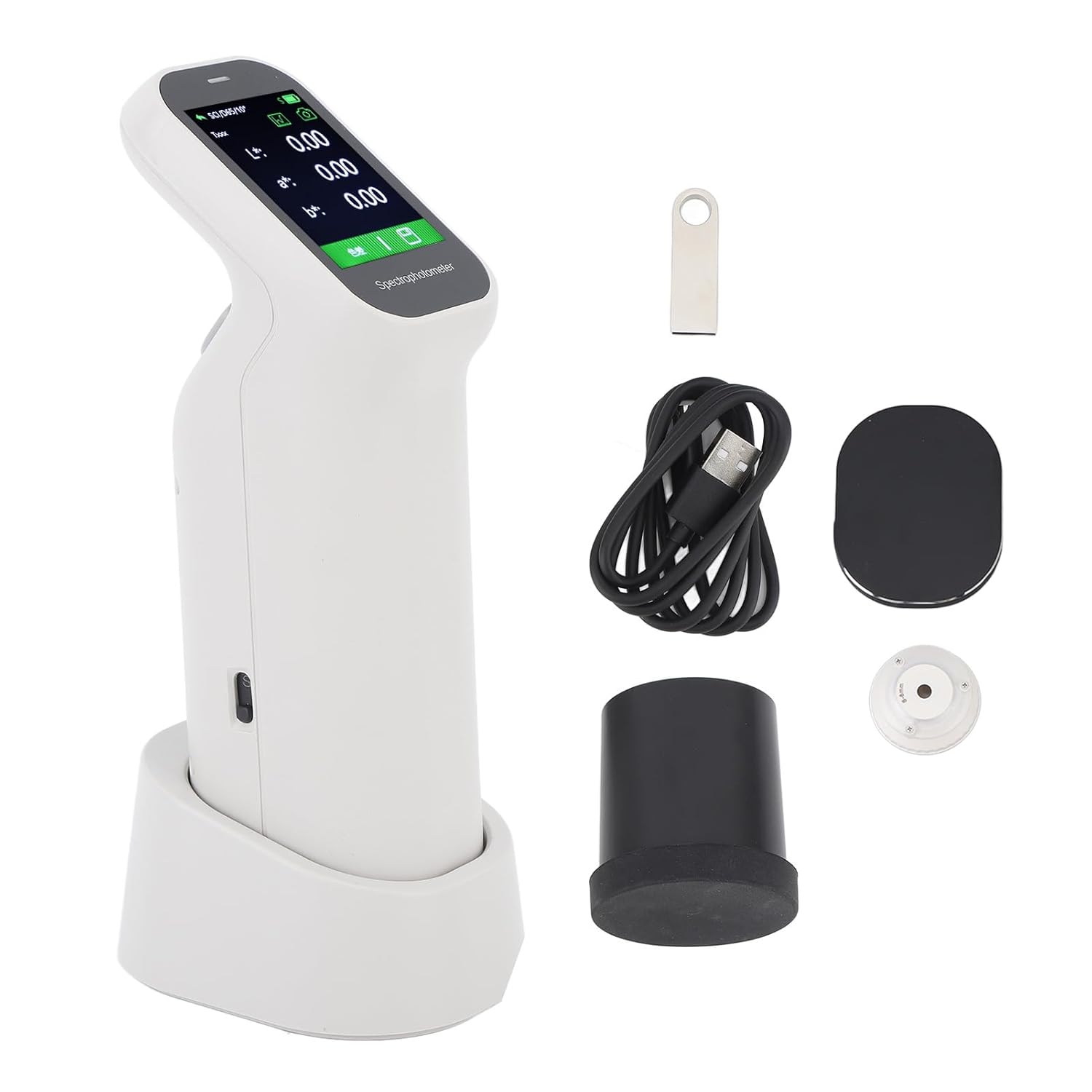 Portable Handheld Colorimeter Spectrophotometer, Auto Calibration Color Difference Tester with 6mm Test Aperture and IPS Touchscreen, Color Measurement Instrument