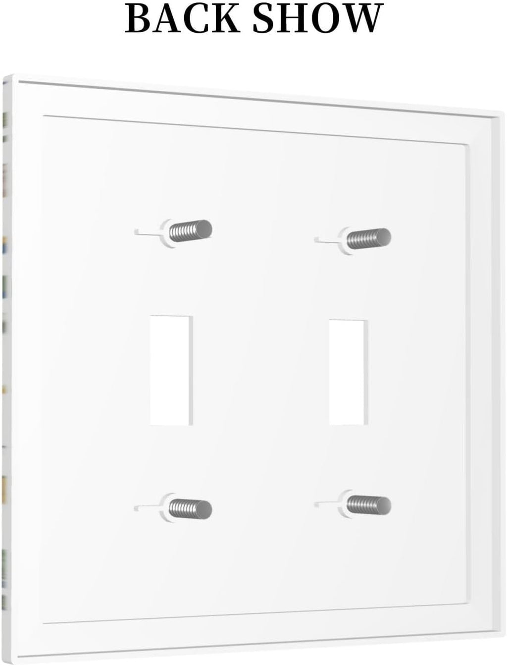 Decorative Switch Plates Floral Green Leaf Plant Flowes 2 Gang Double Toggle Outlet Light Switch Cover Wall Plate Electrical Faceplate For Bed Room Farmhouse Decor
