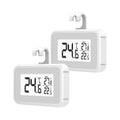 Elitech 2Pack Fridge Thermometer Digital Freeze Refrigerator Thermometer Waterproof Large LCD Display Max/Min Record Function TM-2T