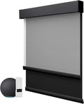 ZSTARR Motorized Day and Night Dual Smart Blind for Window with Valance Rechargeable Motor,Blackout Roller Shade Custom Size,with Valance Suitable for Home,Office (Full Blackout Pure Black)