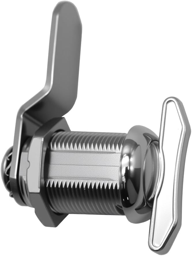 1" Thumb Operated Offset Cam Lock, RV Compartment Latch, Non-Locking Thumb Turn, for RV Compartment Camper Storage Door (2 Pack)