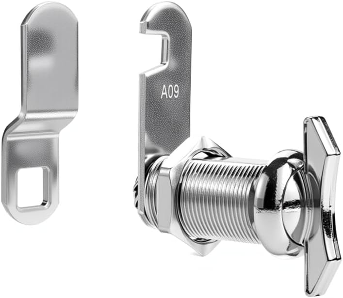 1-1/8" Thumb Operated Offset Cam Lock, RV Compartment Latch, Non-Locking Thumb Turn, for RV Compartment Camper Storage Door (2 Pack)