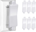 White, 6-Piece: Child Proof Switch Blocker and Cover for Light Switch, Lock Out in Style